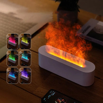 LED Flame Aroma Diffuser Humidifier